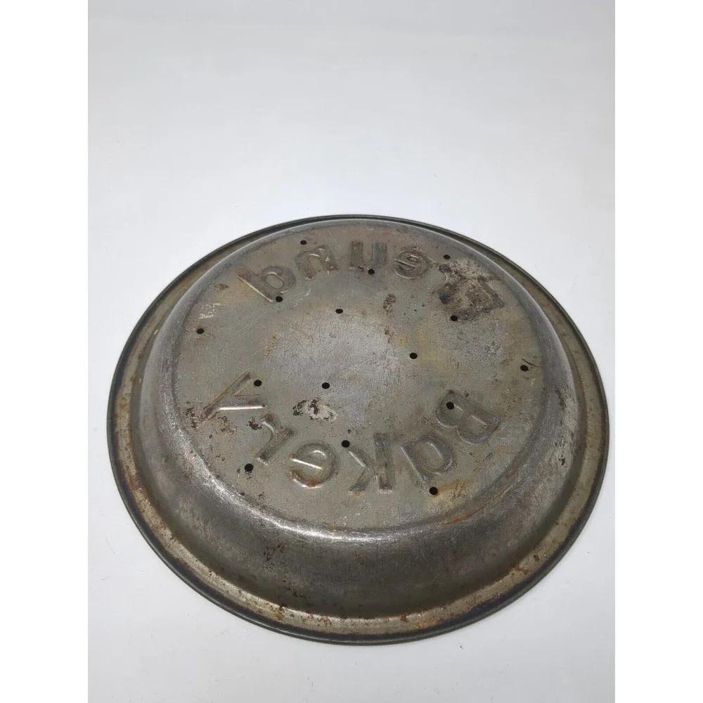 Freund Bakery Tin Metal Pie Pan 9” St Louis Missouri Kitchen‎ Jewish Decor VTG
